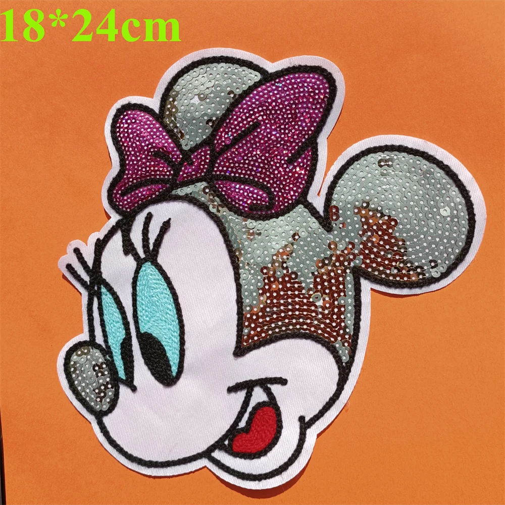 2022 New Hot Sale Mickey Mouse Letter Sticker Embroidery Clothes Patch Sewing Patch Donald Duck Patch Clothes Badge Sewing Patch