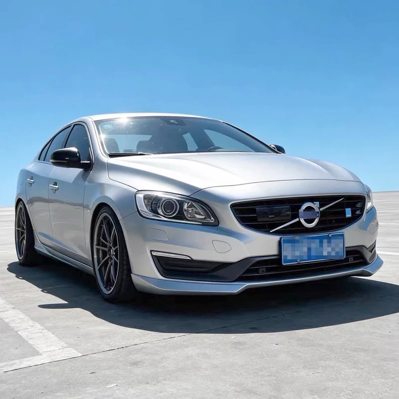 For 2014-2019 Volvo S60 V60 Car Front Bumper Diffuser Splitter Spoiler Flow Baffle Corner Protector Car Exterior Kit Accessories