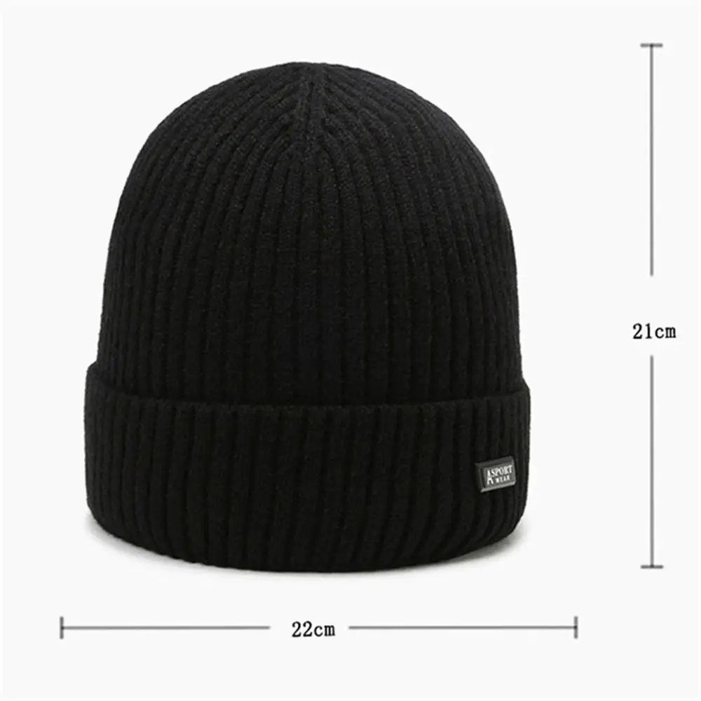 

Модная вязаная шапка на флисовой подкладке, женская теплая шапка, вязаная шапка, шапочки Skullies, мужская зимняя шапка