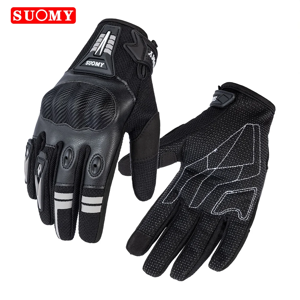 

Summer Breathable Full Finger Motorcycle Gloves Non-slip Wear-resistant Motocross Racing Gloves Touch Screen Moto Biker Gloves