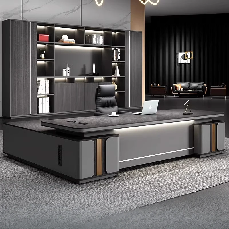 L Shape Storage Executive Desk Designer Computer Bureaux Table Computer Desks Workstation Modern Mesa Escriotorio Home Office