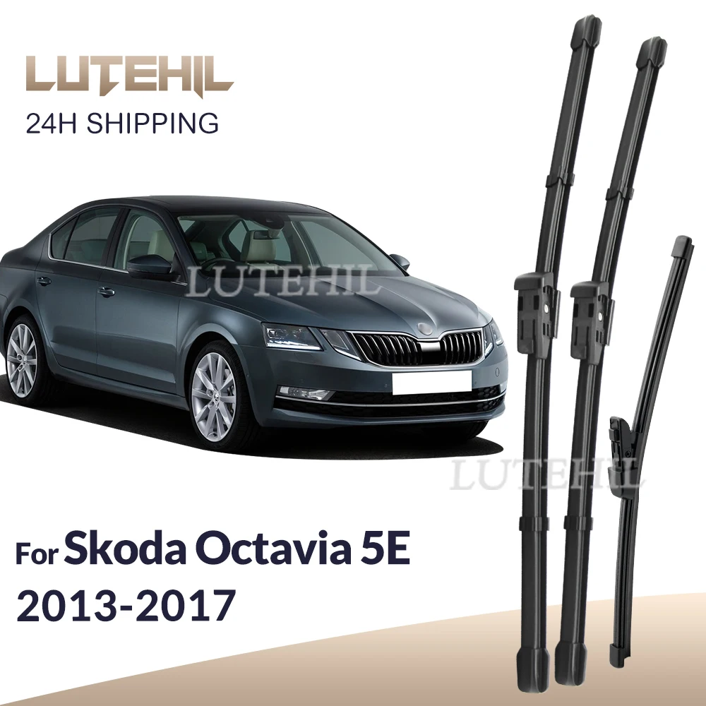 

For Skoda Octavia 5E 2013-2017 2014 2015 2016 Wiper Front & Rear Wiper Blades Windshield Windscreen Window Brushes 24"+19"+16"