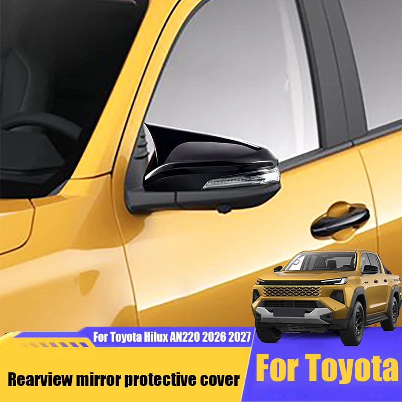 

Anti scratch protection cover for reversing mirror adhesive installation ABS material For Toyota Hilux AN220 2026 2027