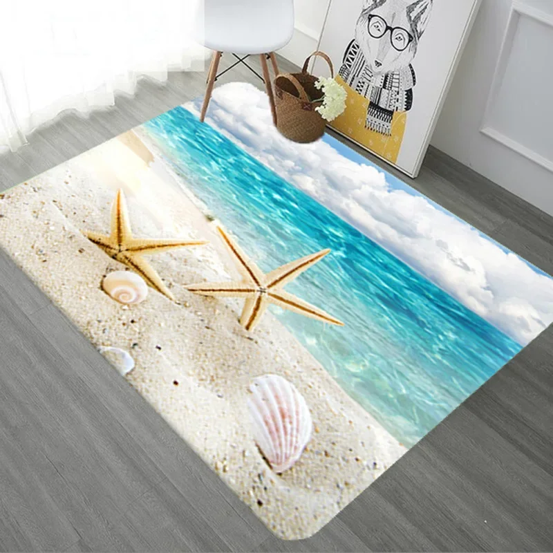 Nordic sea world starfish carpet kid room large size rugs Europea style marine rug home mat bedroom livingroom parlor tapete