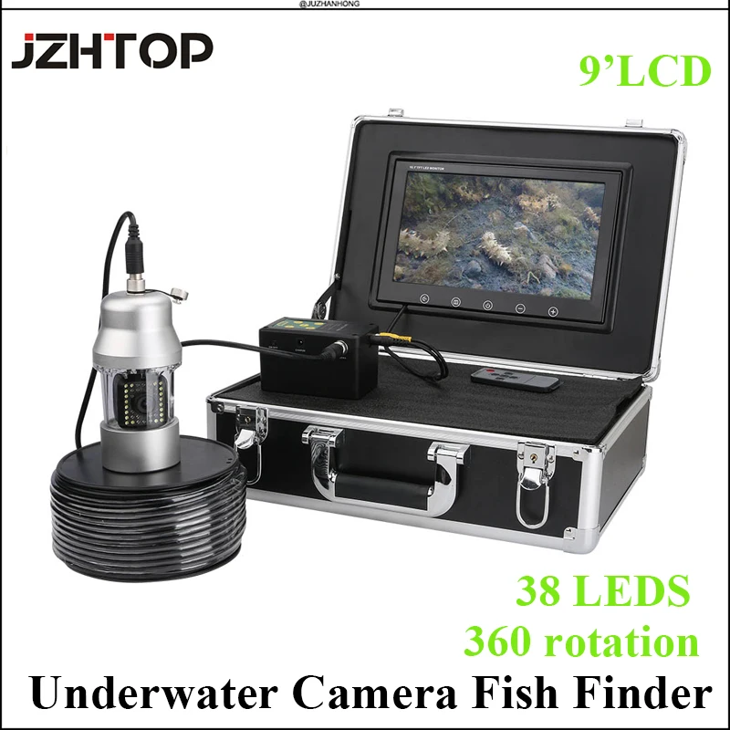 

9‘LCD Display Underwater Camera 360 Rotation Fishing Video Camera Battery Soft Cable NO DVR ’