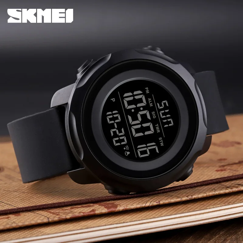 Skmei موضة الرياضة في الهواء الطلق الطلب الكبير طالب ساعة متعددة الوظائف مقاوم للماء ساعة إلكترونية للرجال