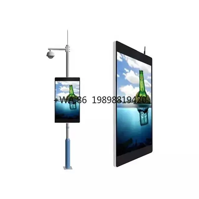

Full Color Led Screen SMD Waterproof Street Lamp Pole 4g Advertising Led Billboard One Pole Outdoor Led Display Road Lighting