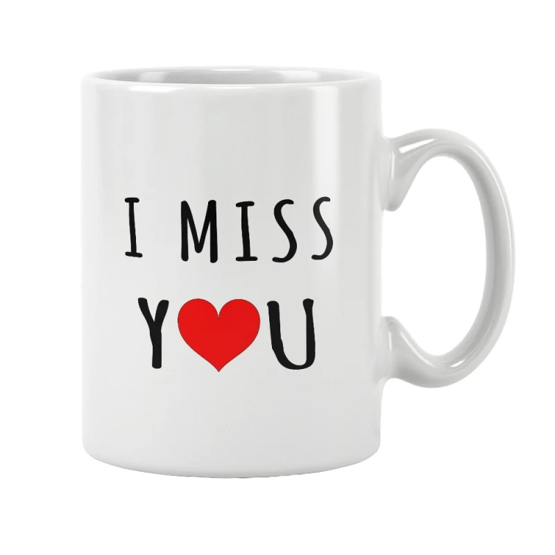 I Miss You Tea Milk Beer Cup Mug Gift for Girlfriend Boyfriend Love Valentines