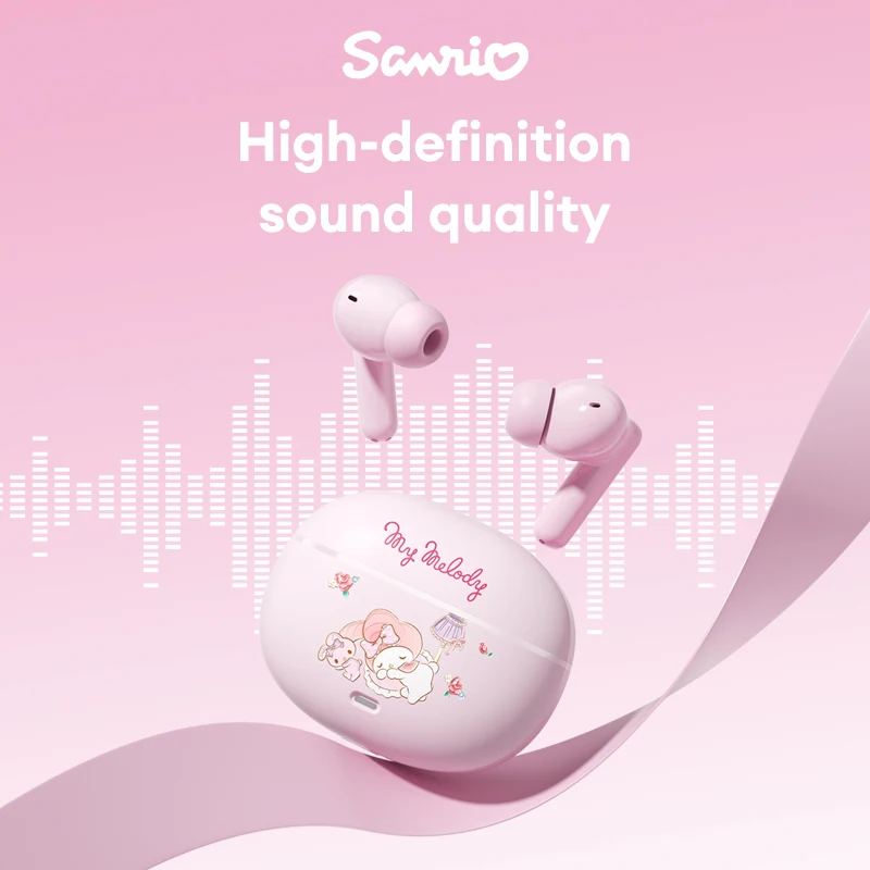 

Miniso Sanrio YP-75 Bluetooth 5.4 Wireless Earbuds Cinnamorll Earphones Kuromi Headphones Cute My Melody Kawaii Hello Kitty New