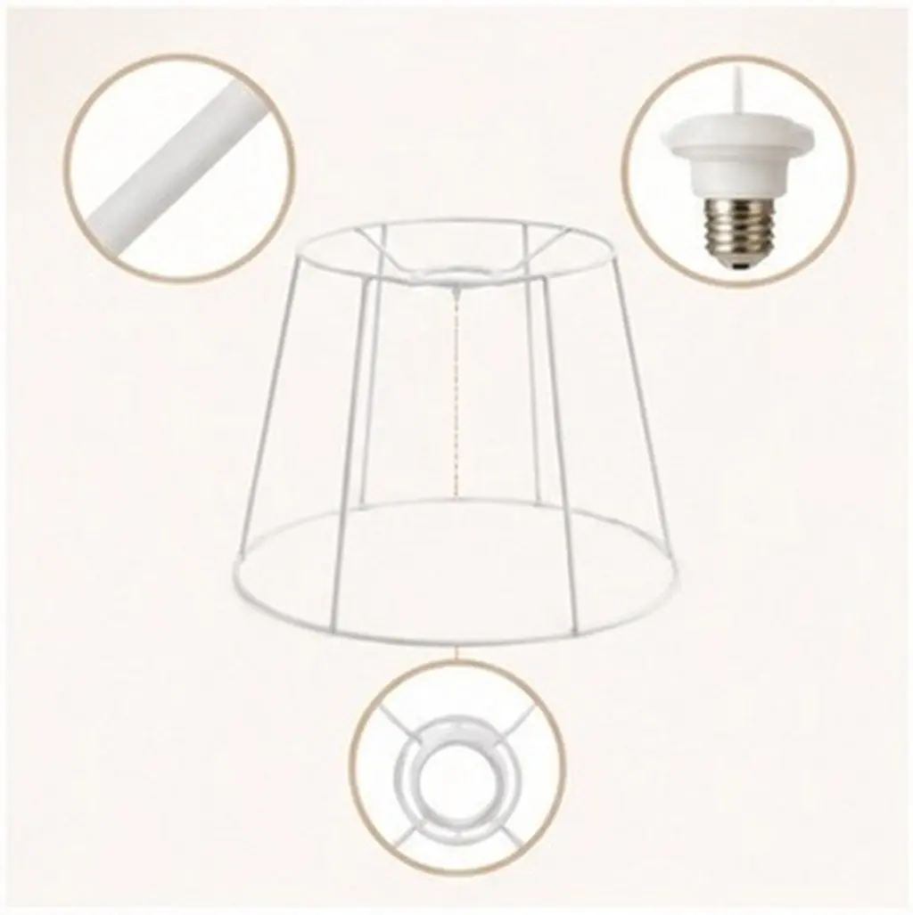 Simple Elegant Lampshade Frame E27 Socket Metal Wire Ring Lamp Shade Holder for Ceiling Pendant Chandelier DIY Lampshade Ring