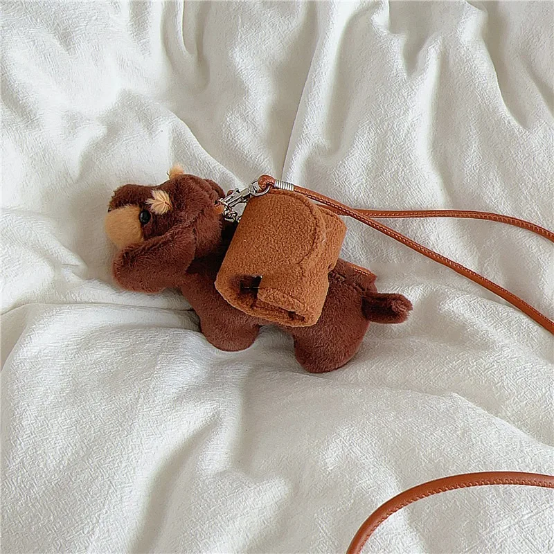 Plush Dachshund Protective Case for Airpods1/2/3/pro Wireless Bluetooth Headphone Case Drop Protection with Lanyard Cute Jewelry