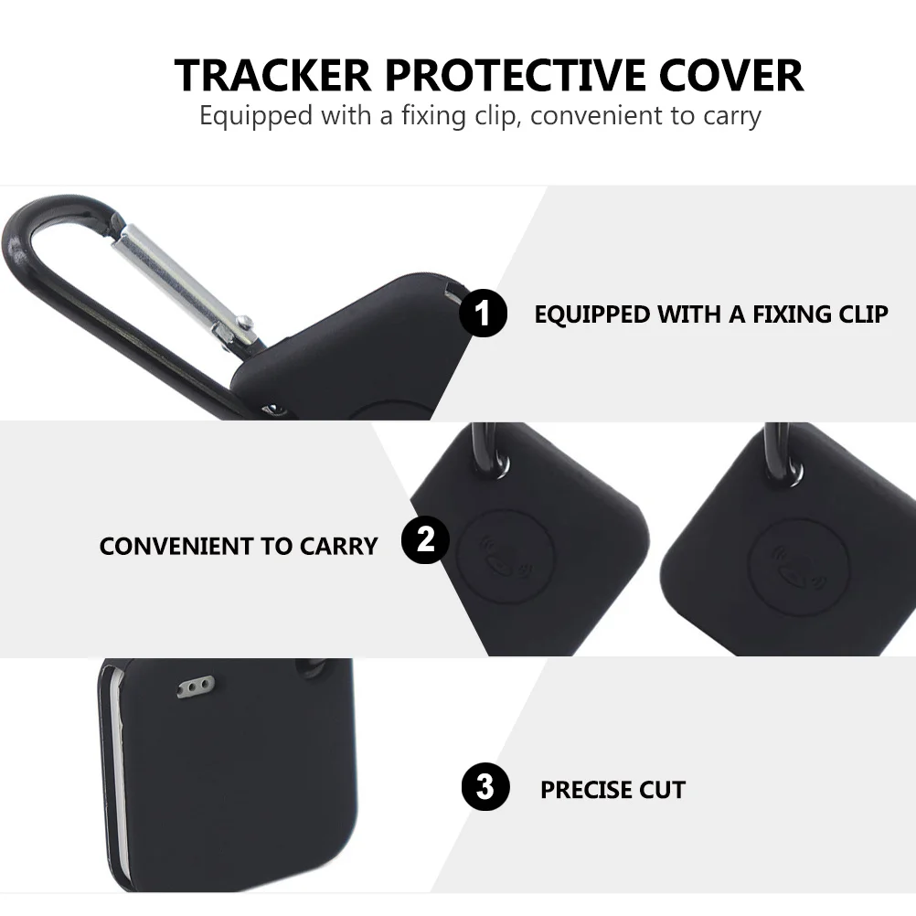 

2Pcs Silicone Protective Cover Wireless Smart Shell Scratch Resistant Mini Case for Tile Mate Pro Easy Remove Fixing Clip Key