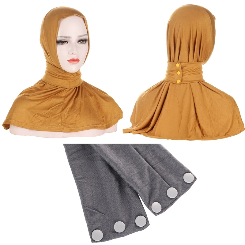 Muslim Solid Color Simple Hijab Abaya Shawl Headscarf For Women Dress Jersey Scarf Turban Head Wrap Islamic Clothing