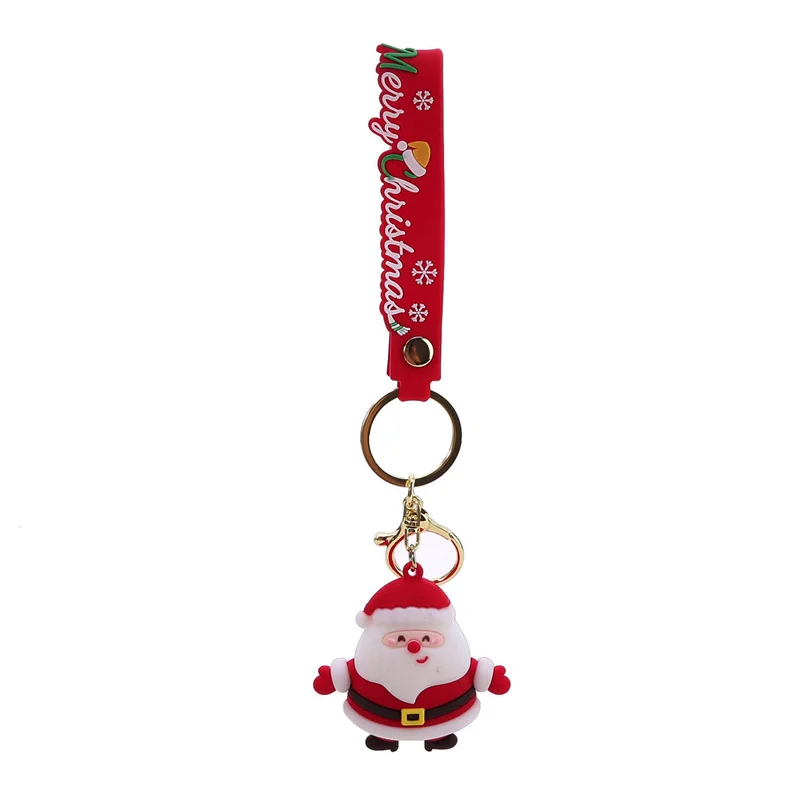LLavero de Navidad colgante de Papá Noel, pareja de dibujos animados, mochila de coche Linda creativa, colgante versátil, decoración pequeña de moda