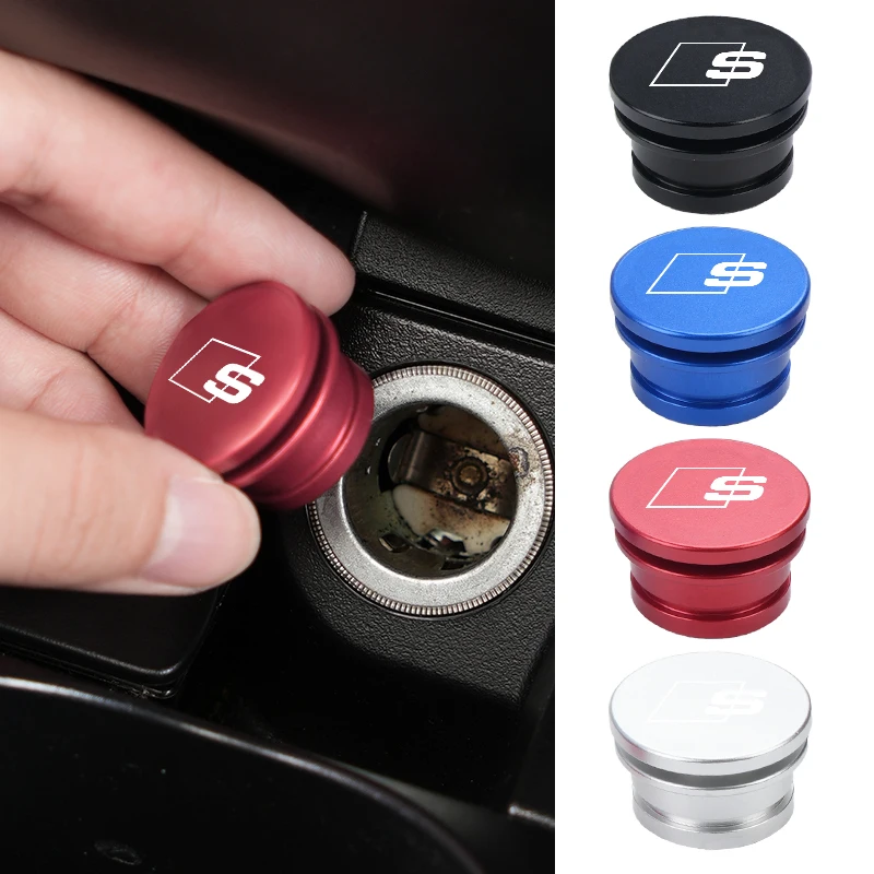 Metal Car Cigarette Lighter Cover Decorative Cover DustProof Dust Cover Auto Accessories For Audi Q5 Q7 Q3 A3 A4 A6 A5 A1 A8 Q