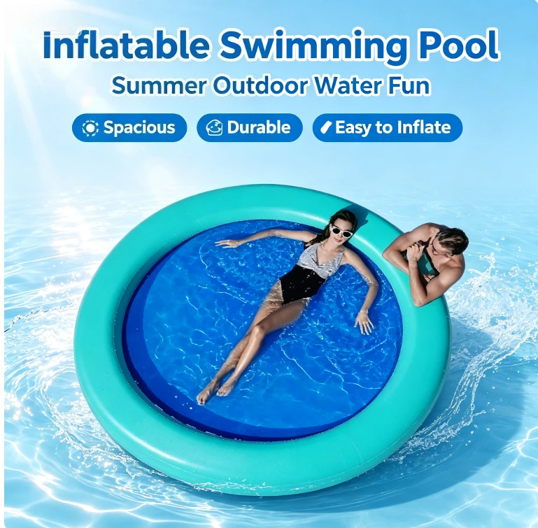 Summer Inflatable Person Floating Circle Leakproof Portable Water Fun Buoy For Swimming Pool Seaside Beach Leisure Play