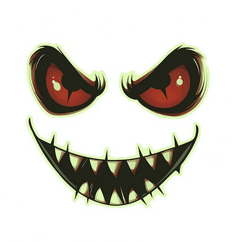 Halloween Glow in The Dark Wall Stickers - Scary Eyes Vinyl Decal - Night Light Wall Art - Bedroom Living Room Party Decor Set