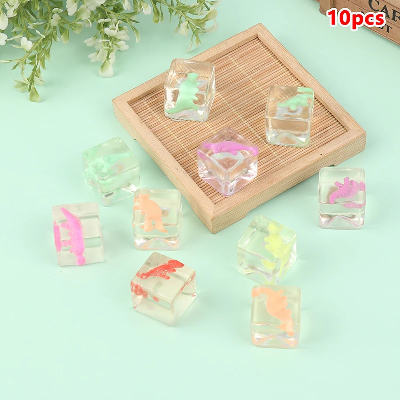 

10pcs Dinosaur Ice Cube Toys Mochi Antistress Transparent 3D Squeeze Toy