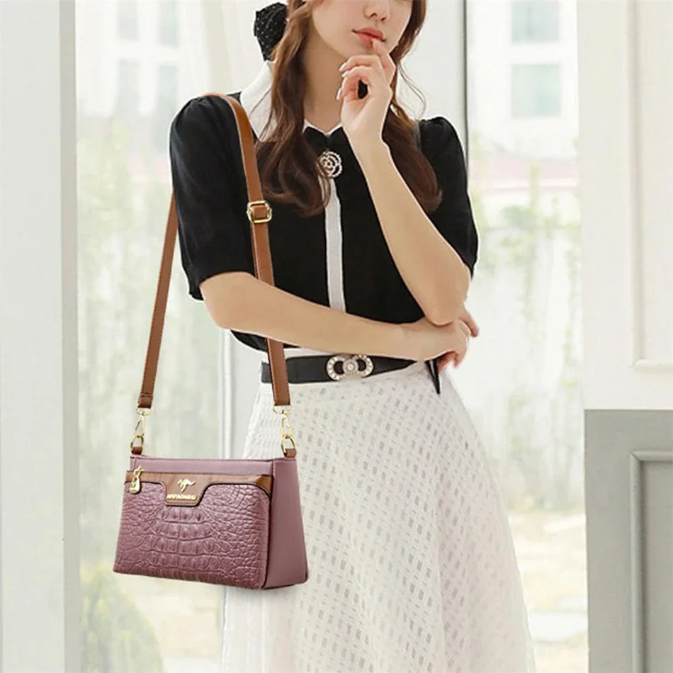 Soft Leather Crossbody Shoulder Bags for Women 2024 Luxury Designer Ladies Messenger Bags Fashion Purses and Handbags Sac A Main