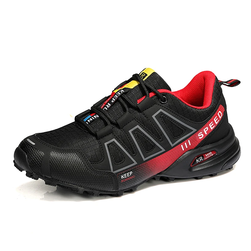 COZOK moda hombres zapatos de ciclismo sin cerradura montañismo campo traviesa anticolisión zapatos casuales al aire libre