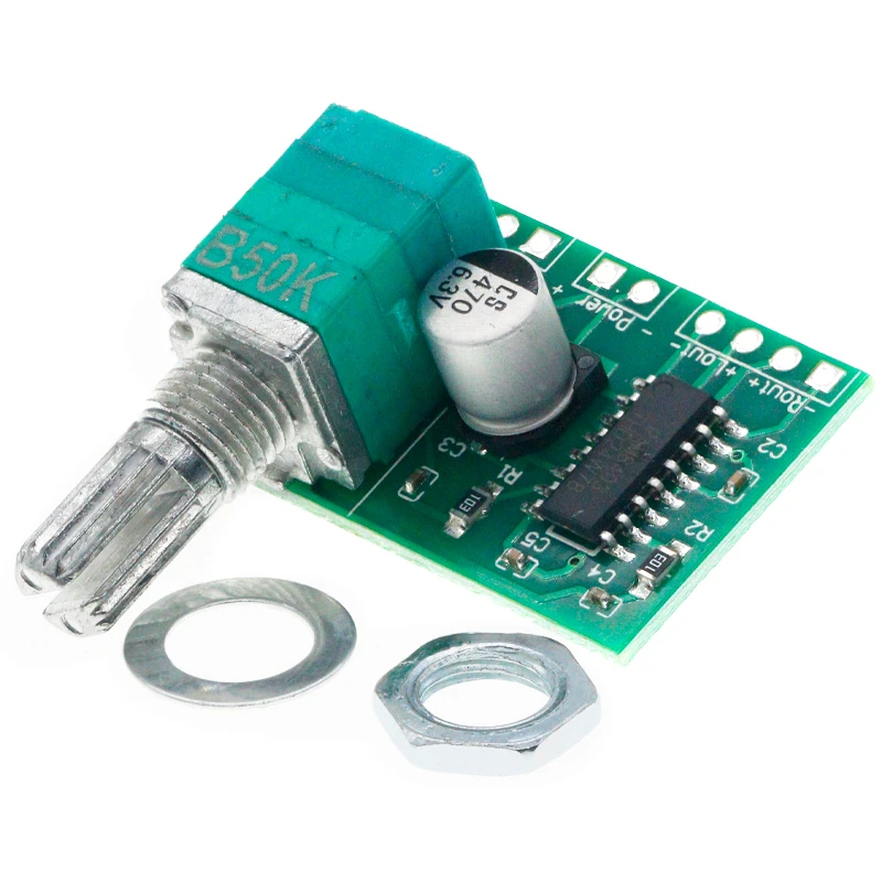 PAM8403 5V เครื่องขยายเสียง2ช่อง3W W การควบคุมระดับเสียง USB Power