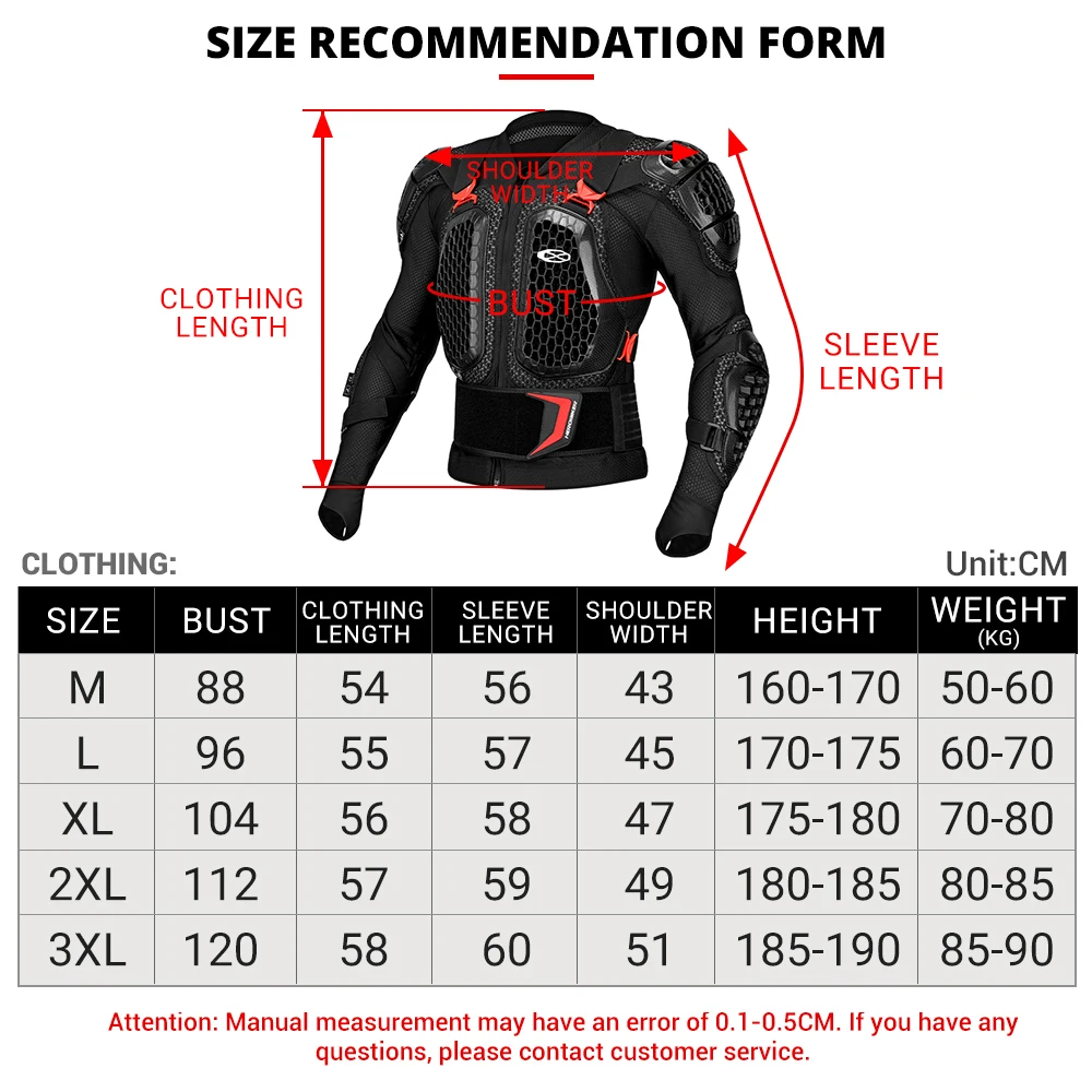 Men's Motorcycle Armor Jackets Anti-Fall Motorbike Body Armor Jackets Wear-Resistant Motocross Riding Clothing Protection M-3XL - view 6