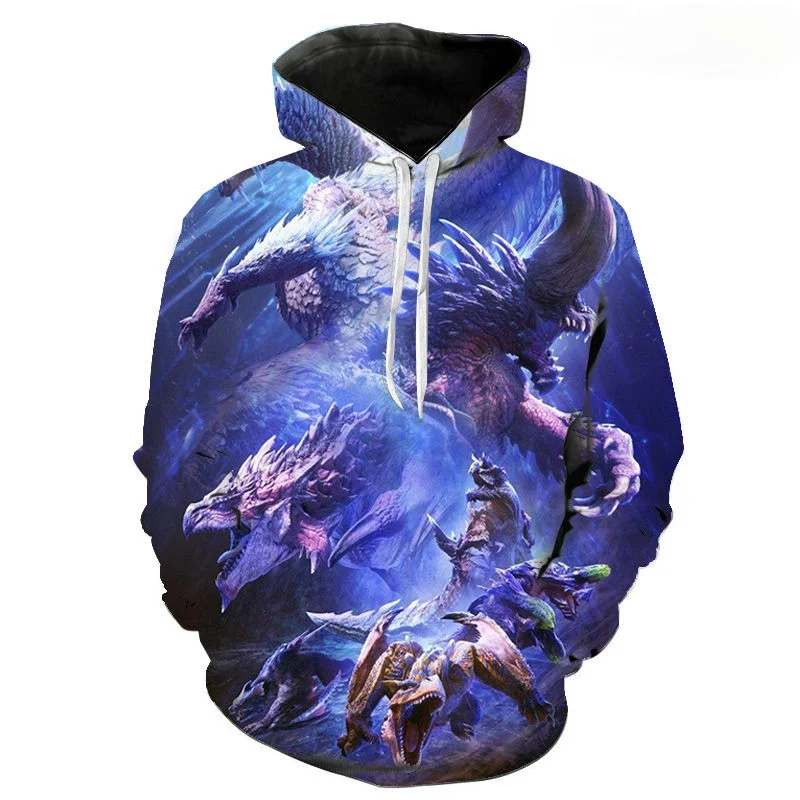 2023 New Fashion Casual 3D Printed Hoodies Monster Hunter Men Women Children Casual Sweatshirts Boy Girl Pullover Streetwear