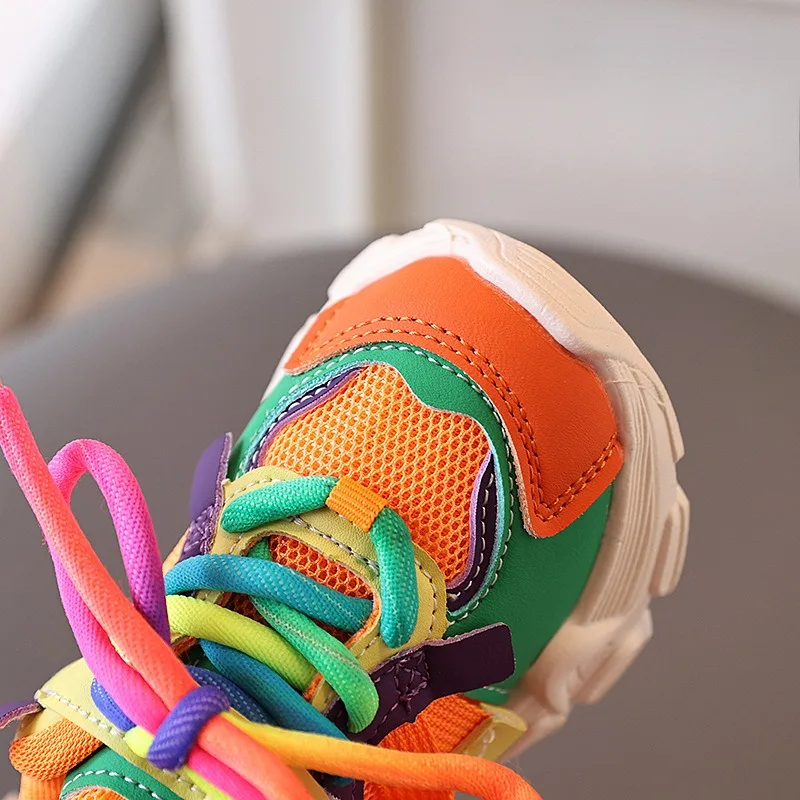 أحذية رياضية كاجوال للفتيات والأولاد بنعل ناعم أحذية رياضية للأطفال في الخريف ملونة #3