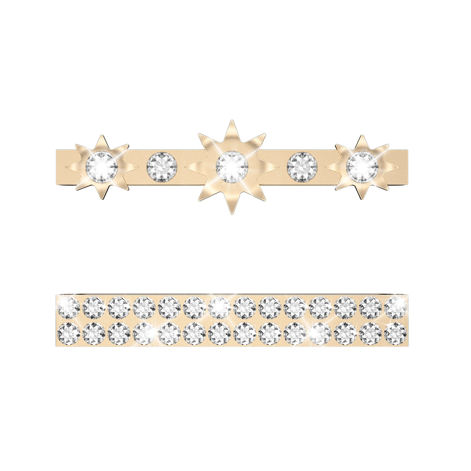 Diamond Strap Decorative Ring For 20mm Width Silicone Strap Happy Glasses Start Shape Decoration Metal Charms Strap Accessory image 5