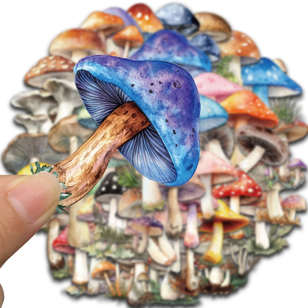 50/250PCS Mushroom Catoon Stickers Laptops Motorcycle DIY Skateboard Luggag Cool Guitar Motorcycle Gift Creative Design Sticker