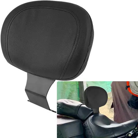 Motorcycle Accessories Front Driver Rider Backrest PU Leather Cushion Pad For Honda Shadow VT400 VT 750 1997-2003