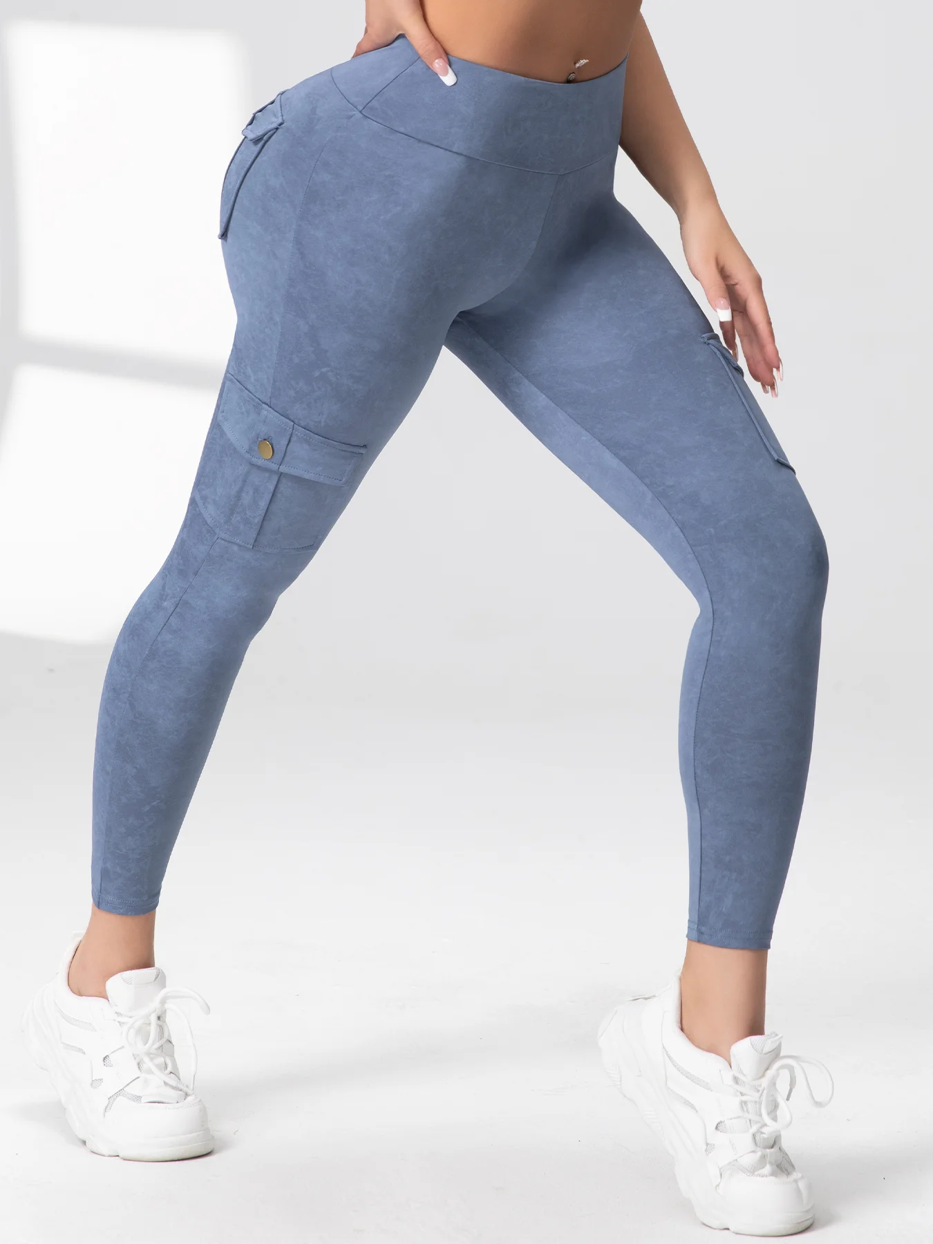 1PCS Work Pocket Women Leggings Elastic Butt Lifting Fitness Tights 2025 New Athletic Pants Fashion Streetwear