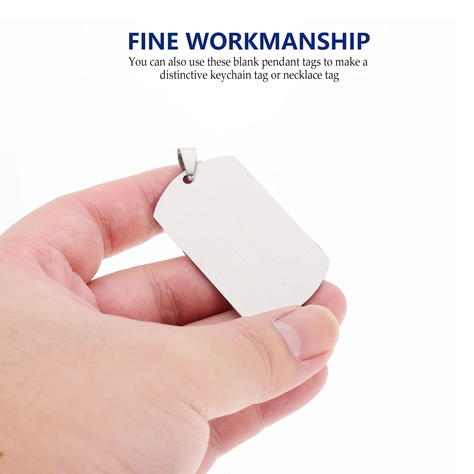 ป้ายแท็กสไตล์ทหาร 10 ชิ้น ทำจากไทเทเนียมสตีล สำหรับทำป้ายชื่อสัตว์เลี้ยง ป้ายห้อยคอสุนัข งาน DIY สลักชื่อ ทำเครื่องประดับ งานฝีมือ