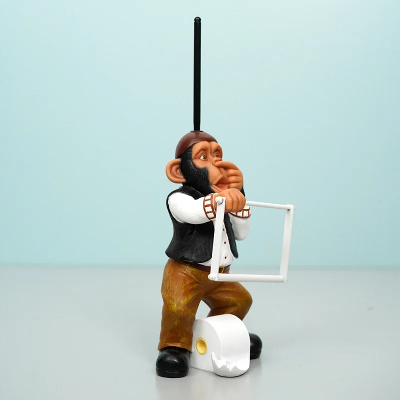 Creative Monkey Tissue Holder Cross Border Best Selling Home Decor Novelty Figurine for Living Room Store Modern European Style