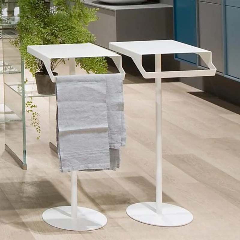 Simple Nordic metal floor removable stainless steel bathroom outdoor towel rack