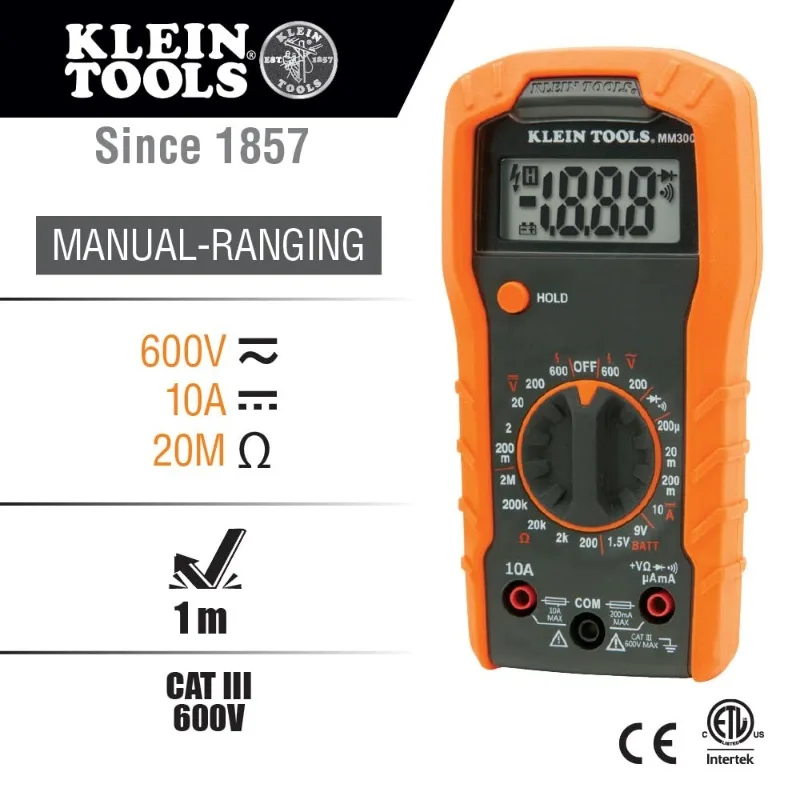 69149P Electrical Test Kit with Digital Multimeter, Non-Contact Voltage Tester and Electrical Outlet Tester, Leads and Batteries