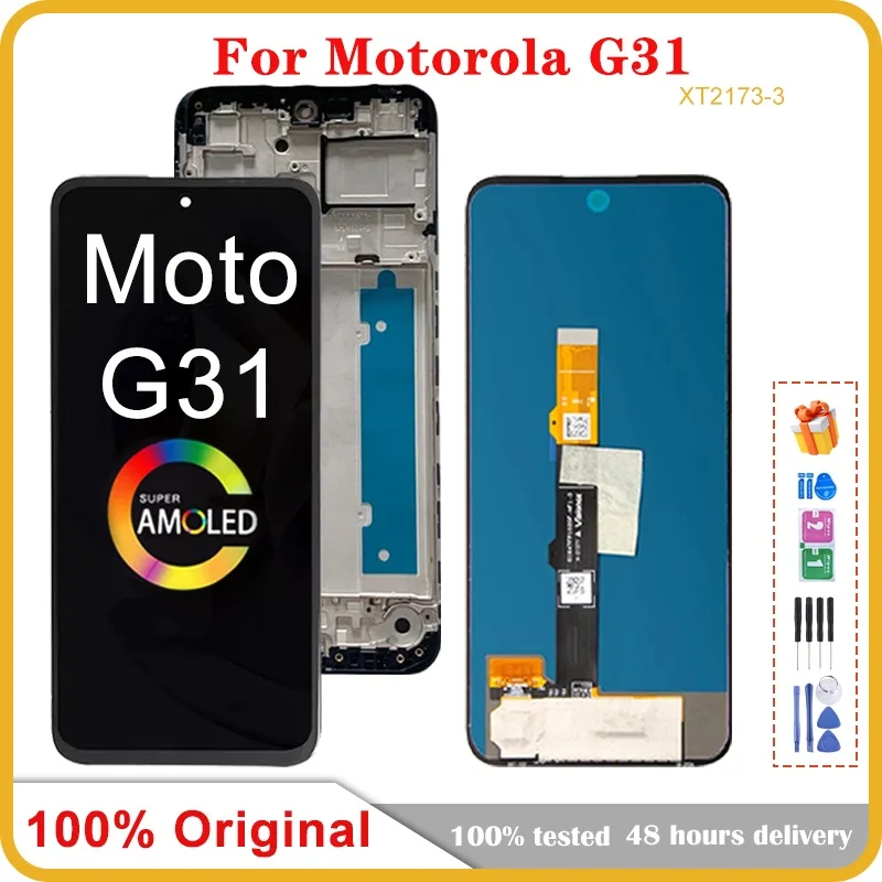 

6.4 Inch For MOTOROLA Moto G31 LCD Touch Panel Screen Digitizer Assembly Replacement Display With Frame