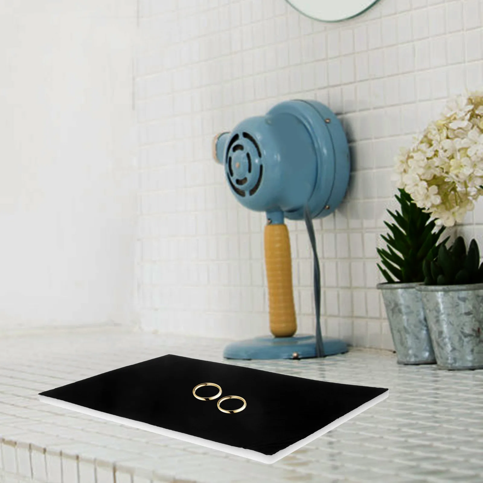 

Black Flat Non-Hole Insertion Type Jewelry Display Sponge Mat - Jewelry Tray Sponge Liner for Ring/Earring/Pearl Storage Display
