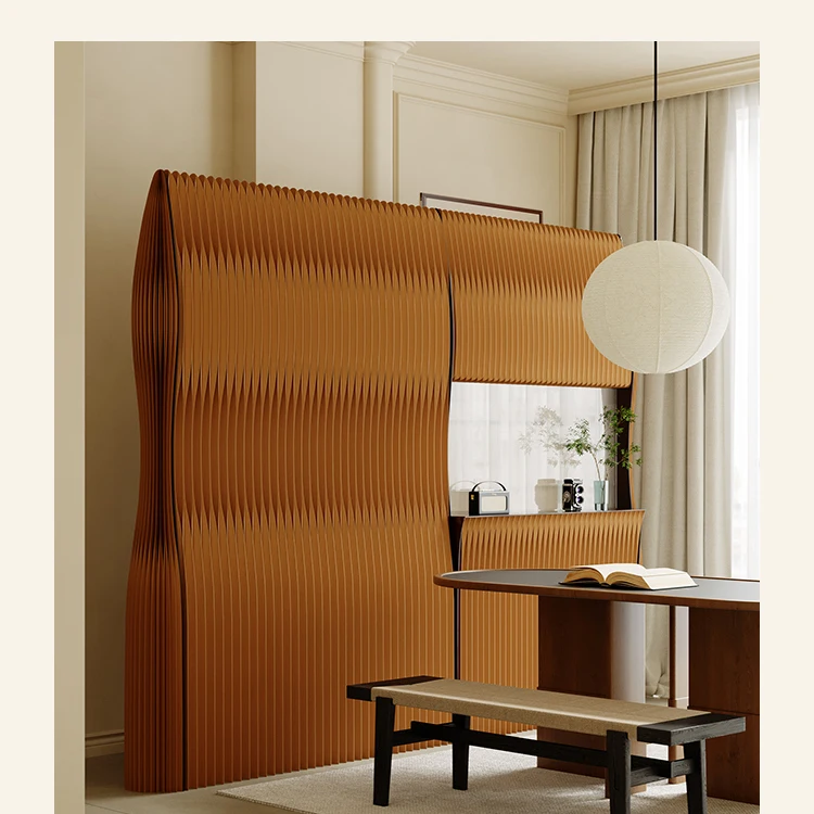 Partition wall simple self-installation folding movable screen background panel bright window paper wall