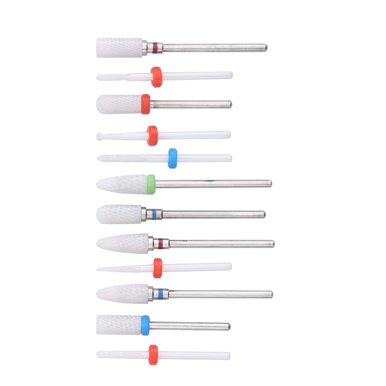 12Pcs Ceramic Drill Bit 3/32in Diameter Small Round Design Grinding Drill Bit For Easier Removing The Dead Skin For Nails