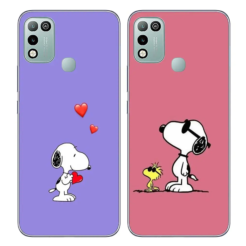 Cartoon S-Snoopys custodia per telefono per cani per Motorola Moto G04 G71 G73 G32 G34 G52 G8 G7 G9 G24 Power One Fusion Plus Soft Coque