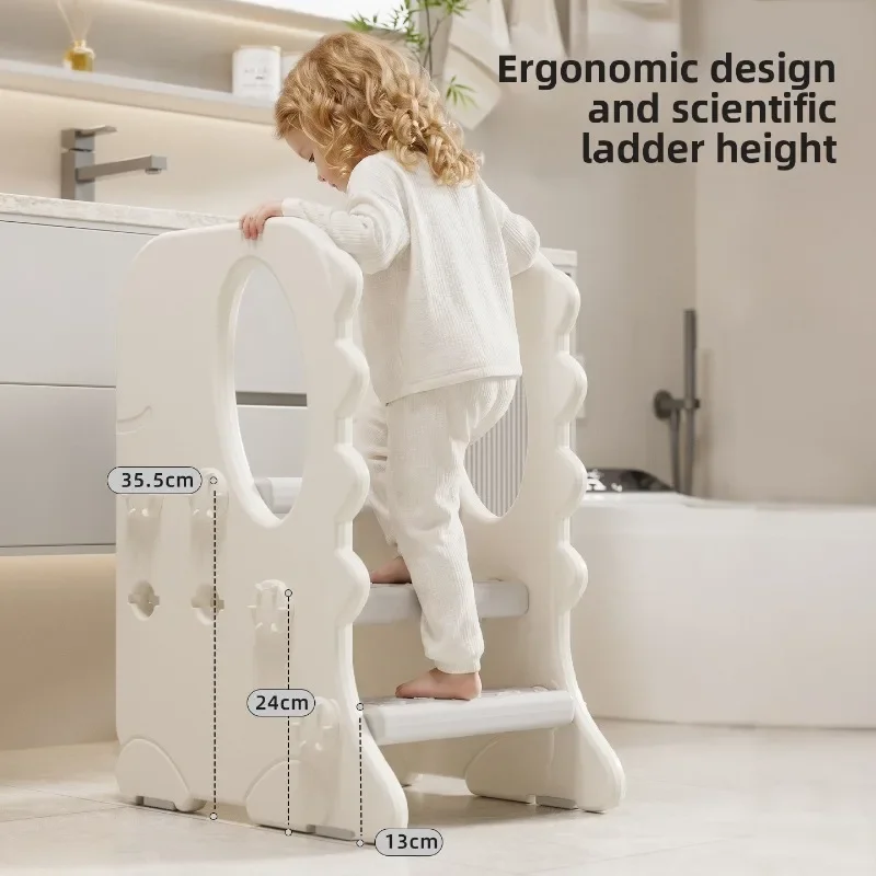 Kids Wash Basin Foot Stool Bathroom Height Booster Baby Sink Step Stool Toilet Height Increasing Stool Washbasin Bench
