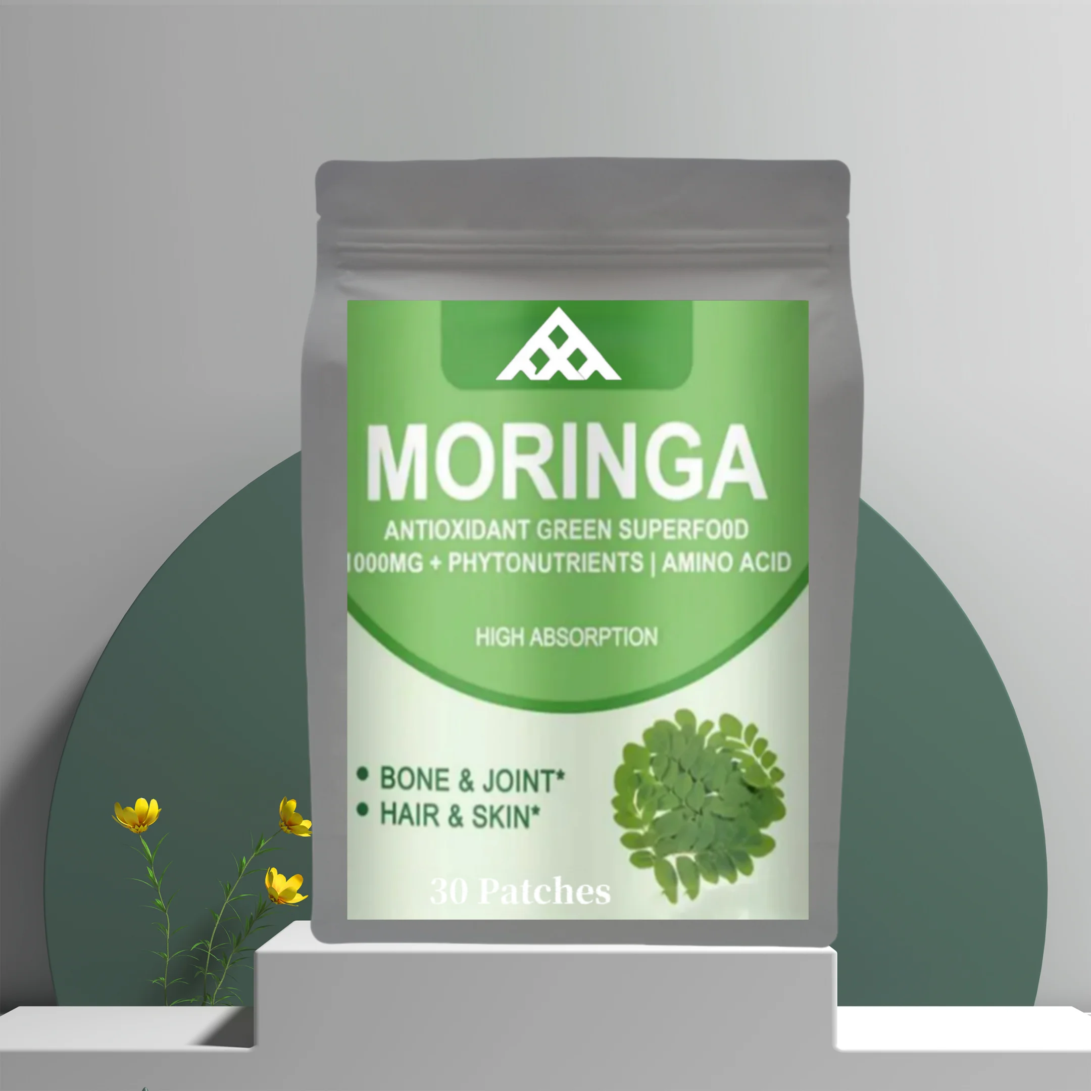 Moringa Patches - Immune System Support, Energy & Metabolism Booster, Natural Anti - Inflammatory, Detox Aid & Fat Burn Formula
