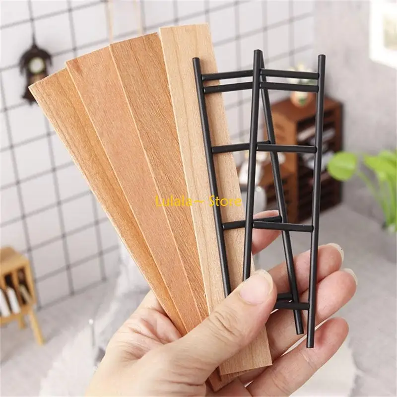 y4qa رف عرض خشبي مع 4 طبقات تخزين لإكسسوارات منزل الدمية 1/12 مقياس مصغرة للأثاث مشهد عرض الدعائم