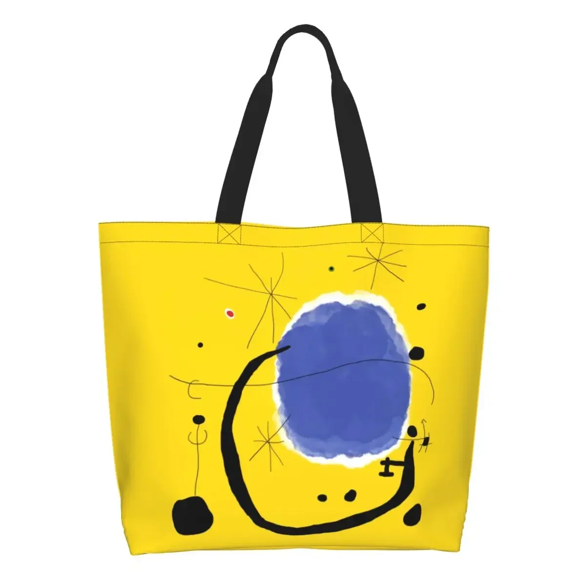 The Gold Of The Azure Grocery Shopping Tote Bag Women Joan Miro Abstract Art Canvas Shoulder Shopper Bag Big Capacity Handbag