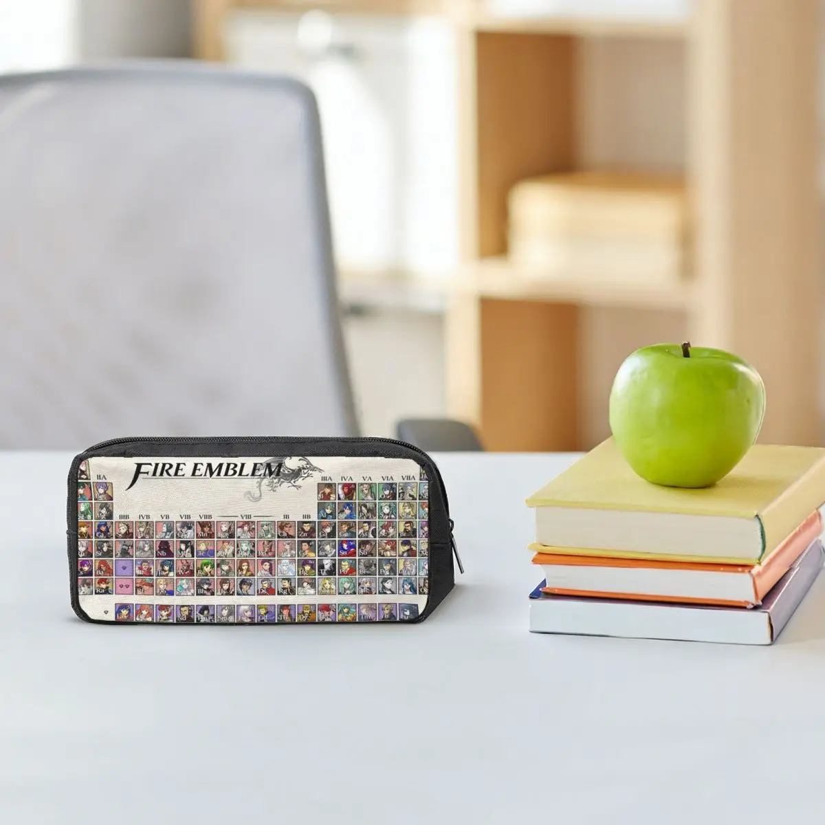 Periodic Table Fire Emblem Pencil Cases for Student Gifts Pen Box Pencil Bag Large Capacity Pencil Pouch Pen Holder