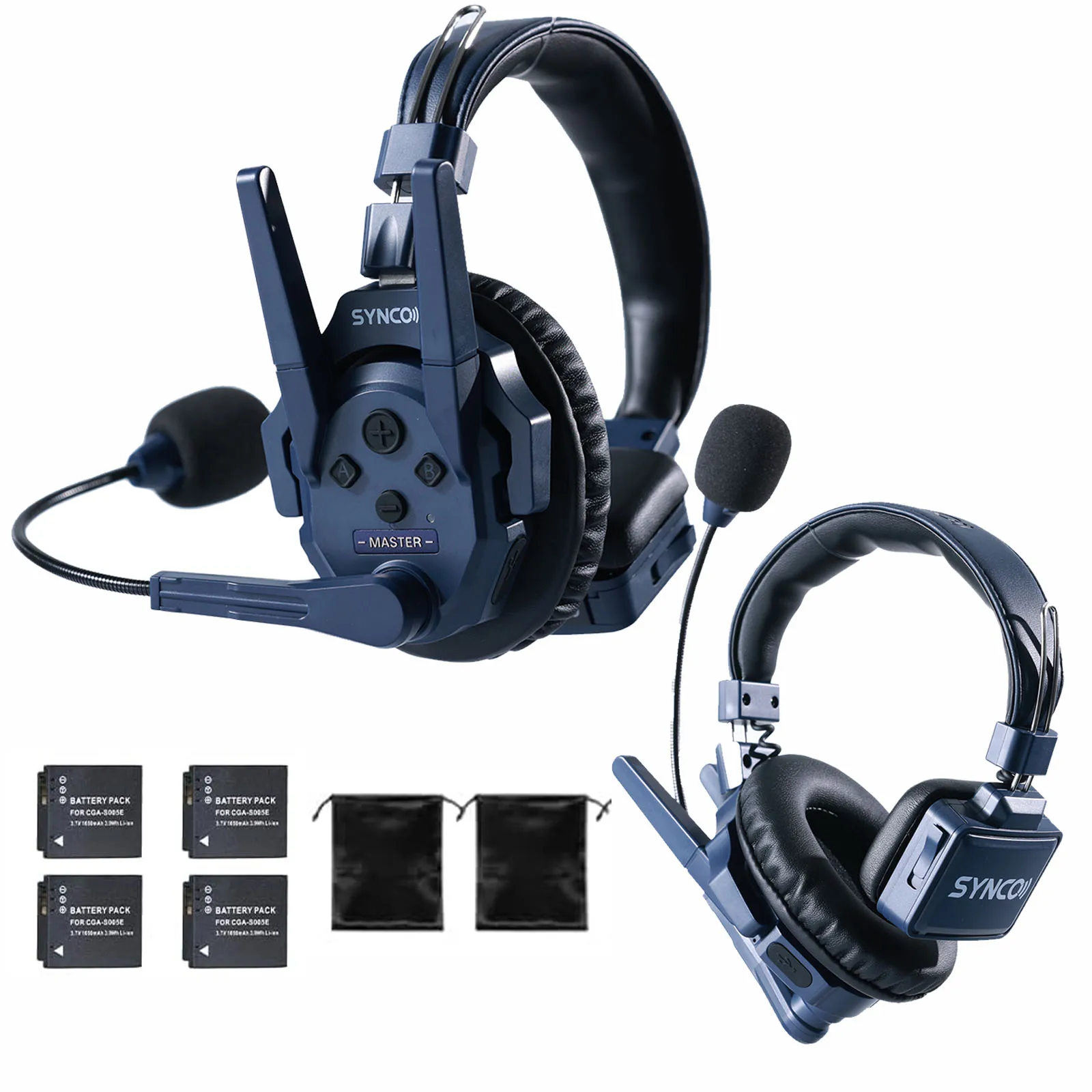 SYNCO Xtalk Master XM2 Microphone 2.4G Low Latency 2 Users Team Studio Wireless Intercom System Wireless Communication Headset