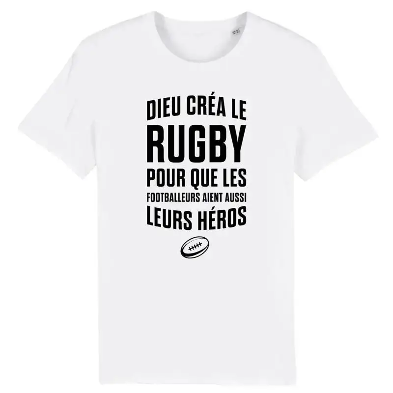 T shirt god created rugby for men