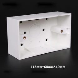 2pcs 118/120 Small Type Wall Mount Switch Box Depth 40mm Bottom PVC Junction Box 118*68*40mm