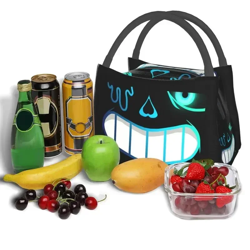 Custom Nightmare Sans Lunch Bag Men Women Video Game Warm Cooler Insulated Lunch Boxes for Office Travel